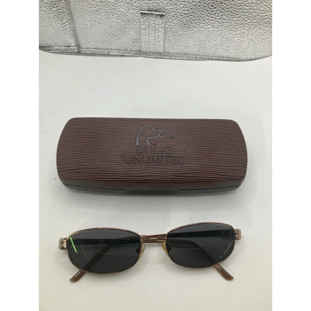 Ducks Unlimited Sunglasses EA10251 CE 135 Gold Tone Oval Dark Lenses‎